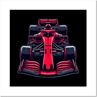 Red formula 1 car Posters and Art